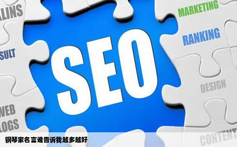 钢琴家名言谁告诉我越多越好