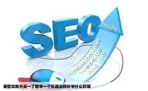 暑假完就升高一了想学一个乐器当特长学什么好呢