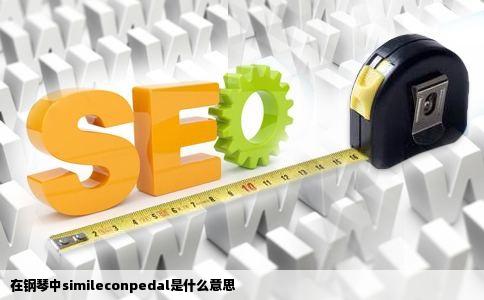 在钢琴中simileconpedal是什么意思